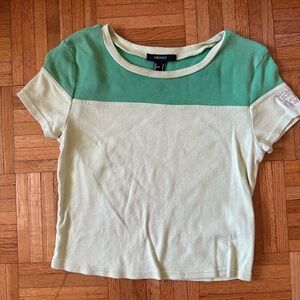 Forever 21 baby tee Y2K aesthetic green